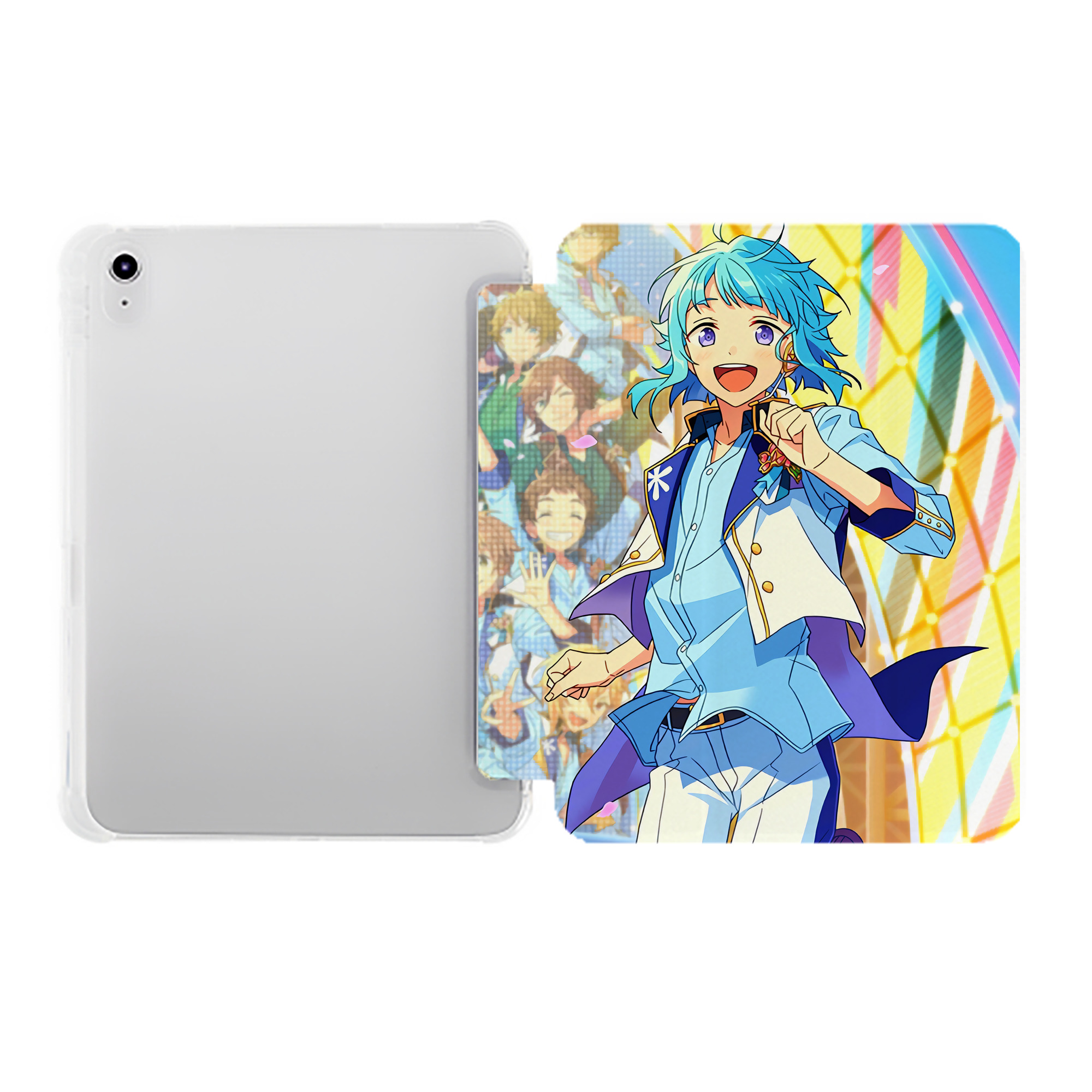 （画像用） あんさんぶるスターズ! Ensemble Stars IPad ケース ペン収納付き 三つ折りスタンド PUレザー×シリコン 対応機種9.5/10.5/10.9インチ